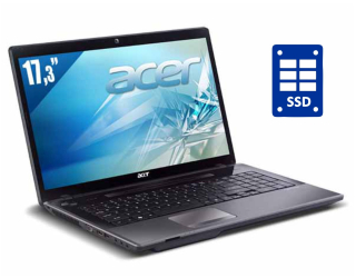 БУ Ноутбук Acer Aspire 7750 / 17.3&quot; (1600x900) TN / Intel Core i3-2330M (2 (4) ядра по 2.2 GHz) / 8 GB DDR3 / 240 GB SSD / Intel HD Graphics 3000 / WebCam / DVD-RW / Win 10 Pro из Европы