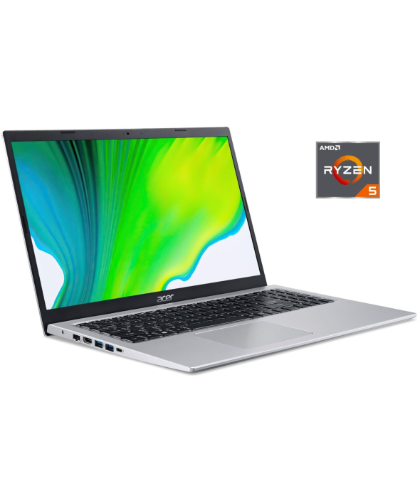 Ультрабук Acer Aspire 5 A515-45-R74Z / 15.6&quot; (1920x1080) IPS / AMD Ryzen 5 5500U (6 (12) ядер по 2.1 - 4.0 GHz) / 8 GB DDR4 / 256 GB SSD / AMD Radeon Vega Graphics / WebCam / Win 11 Home - 1
