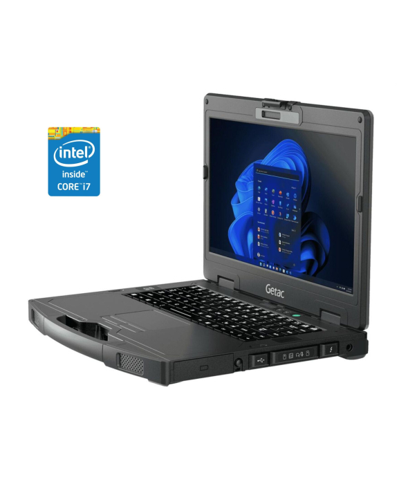 Защищенный ноутбук-трансформер Getac S410 / 14&quot; (1366x768) TN / Intel Core i7-6700 (4 (8) ядра по 3.4 - 4.0 GHz) / 12 GB DDR3 / 480 GB SSD / Intel HD Graphics 530 / WebCam / Win 10 Pro - 1