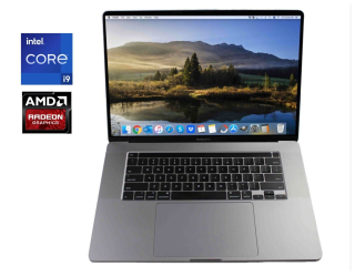БУ Ультрабук Apple MacBook Pro 16 2019 A2141 / 16&quot; (3072x1920) IPS / Intel Core i9-9980HK (8 (16) ядер по 2.4 - 5.0 GHz) / 16 GB DDR4 / 1000 GB SSD / AMD Radeon Pro 5300M, 4 GB GDDR6, 128-bit / WebCam / MacOS из Европы