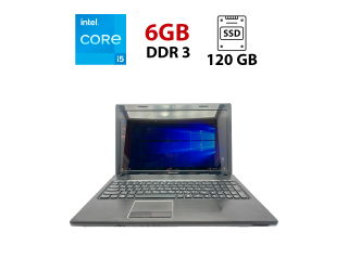 БУ Ноутбук Lenovo G570 / 15.6&quot; (1366x768) TN / Intel Core i5-2450M (2 (4) ядра по 2.5 - 3.1 GHz) / 6 GB DDR3 / 120 GB SSD / Intel HD Graphics 3000 / WebCam из Европы