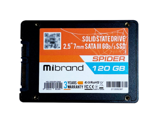 БУ Накопичувач SSD Mibrand Spider 120Gb SATAIII 2.5&quot; (MI2.5SSD/SP120GB) NEW из Европы