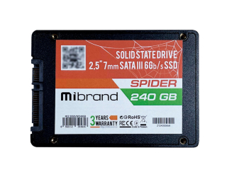 БУ Накопичувач SSD Mibrand Spider 240Gb SATAIII 2.5&quot; (MI2.5SSD/SP240GB) NEW из Европы