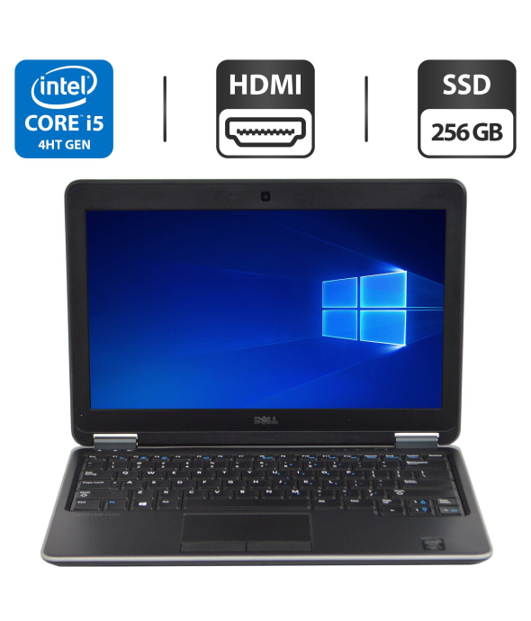 Нетбук Dell Latitude E7240 / 12.5&quot; (1366x768) TN / Intel Core i5-4200M (2 (4) ядра по 2.5 - 3.1 GHz) / 8 GB DDR3 / 256 GB SSD / Intel HD Graphics 4600 / WebCam / HDMI - 1