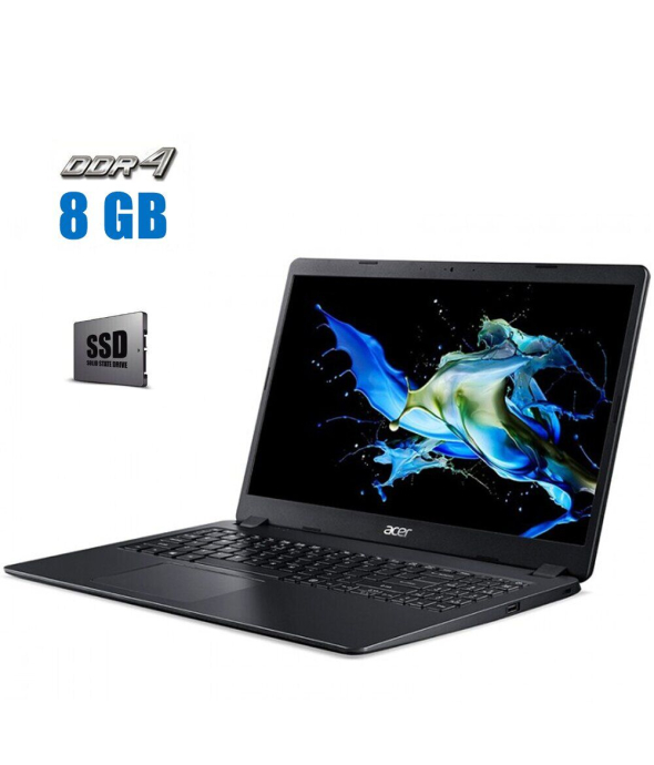Ноутбук Acer Extensa 15 EX215-52 / 15.6&quot; (1920x1080) TN / Intel Core i3-1005G1 (2 (4) ядра по 1.2 - 3.4 GHz) / 8 GB DDR4 / 250 GB SSD / Intel UHD Graphics / WebCam / АКБ NEW - 1