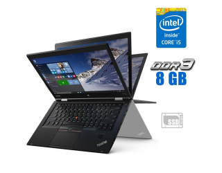 БУ Ноутбук-трансформер Lenovo ThinkPad X1 Yoga / 14&quot; (1920x1080) IPS Touch / Intel Core i5-6300U (2 (4) ядра по 2.4 - 3.0 GHz) / 8 GB DDR4 / 256 GB SSD / Intel HD Graphics 520 / WebCam из Европы