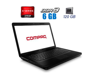 БУ Ноутбук Б-класс HP Compaq Presario CQ57 / 15.6&quot; (1366x768) TN / AMD E300 (2 ядра по 1.3 GHz) / 6 GB DDR3 / 120 GB SSD / AMD Radeon HD 6310 Graphics / WebCam / DVD-ROM / VGA из Европы