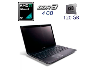 БУ Ноутбук Acer Packard Bell MS2291 / 17.3&quot; (1600x900) TN / AMD Athlon II X2 P320 (2 ядра по 2.1 GHz) / 4 GB DDR3 / 120 GB SSD / ATI Radeon HD 4250 / WebCam / DVD-ROM из Европы