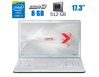 БУ Ноутбук Toshiba Satellite C670 / 17.3&quot; (1600x900) TN / Intel Core i3-2310M (2 (4) ядра по 2.1 GHz) / 8 GB DDR3 / 512 GB SSD NEW/ Intel HD Graphics 3000 / WebCam из Европы