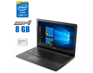 БУ Ноутбук Dell Inspiron 15 3000 / 15.6&quot; (1920x1080) IPS / Intel Core i5-7200U (2 (4) ядра по 2.5 - 3.1 GHz) / 8 GB DDR4 / 256 GB SSD / Intel HD Graphics 620 / WebCam  из Европы