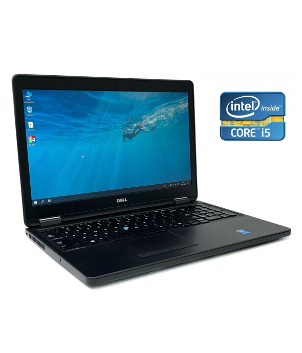 Ноутбук Dell Latitude E5550 / 15.6&quot; (1366x768) TN / Intel Core i5-4200M (2 (4) ядра по 2.5 - 3.1 GHz) / 8 GB DDR3 / 240 GB SSD / Intel HD Graphics 4600 / WebCam - 1