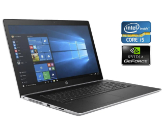 БУ Игровой ноутбук Б-класс HP ProBook 470 G5 / 17.3&quot; (1600x900) TN / Intel Core i5-8250U (4 (8) ядра по 1.6 - 3.4 GHz) / 8 GB DDR4 / 256 GB SSD / nVidia GeForce 930MX, 2 GB DDR3, 64-bit / WebCam / Win 10 Pro из Европы