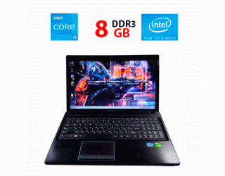 БУ Ноутбук Lenovo G580 / 15.6&quot; (1366x768) TN / Intel Core i5-3210M (2 (4) ядра по 2.5 - 3.1 GHz) / 8 GB DDR3 / 128 GB SSD / Intel HD Graphics 4000 из Европы